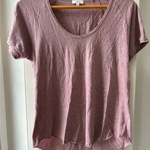 Wilfred mauve rose raw edge tshirt, size M